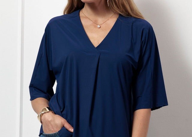 STUDIO ANNELOES - MARLY TOP INK BLUE