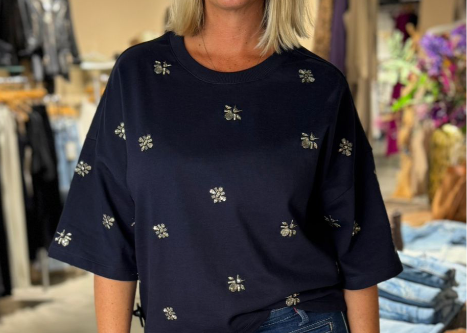 SUMMUM - EMBELLISHED SHORTSLEEVE