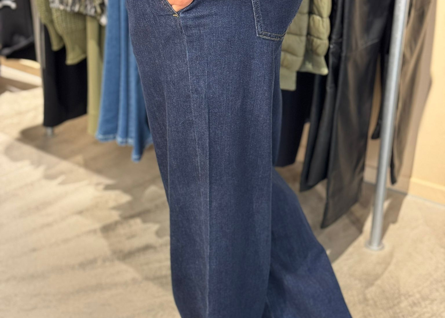 SUMMUM - WIDE LEG JEANS DRY COTTON