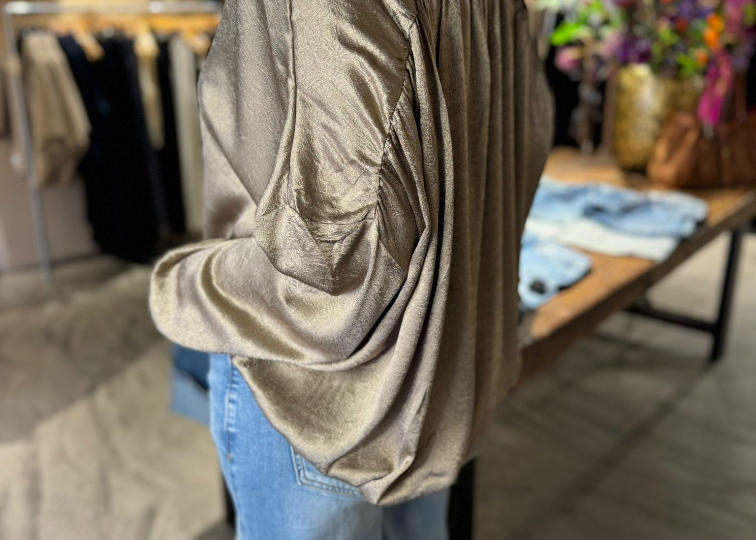 SUMMUM - BLOUSE CRINKLE SATIN