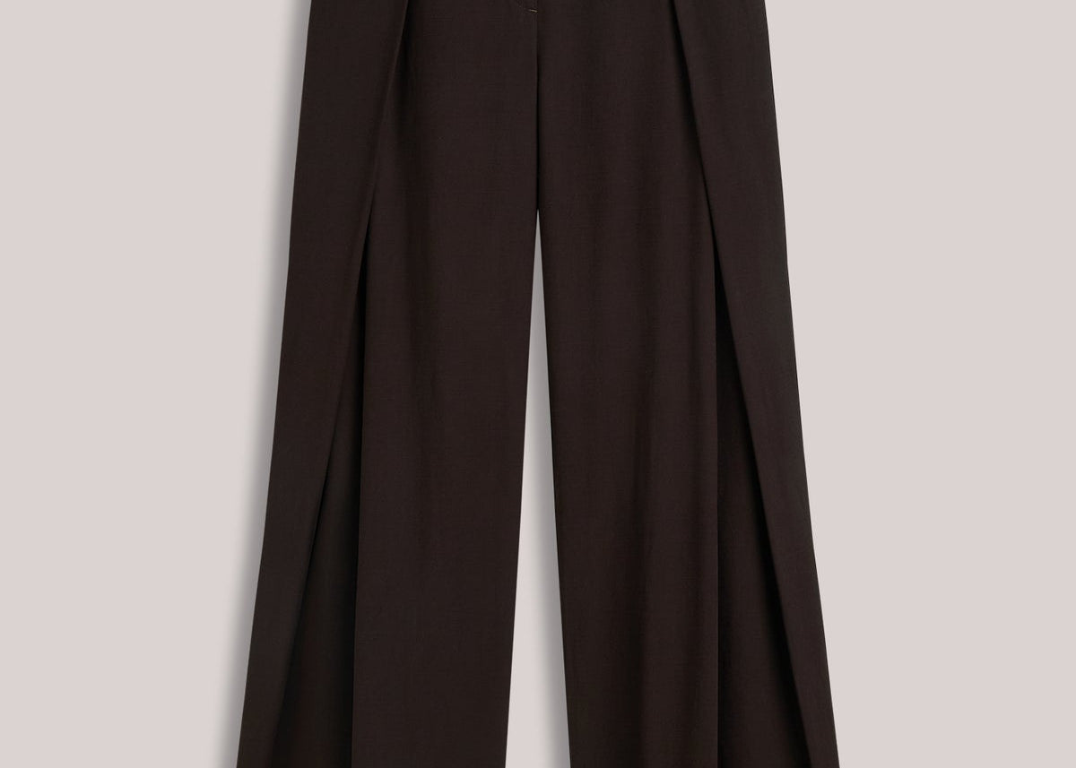 SUMMUM - WIJDE PANTALON BANDPLOOI